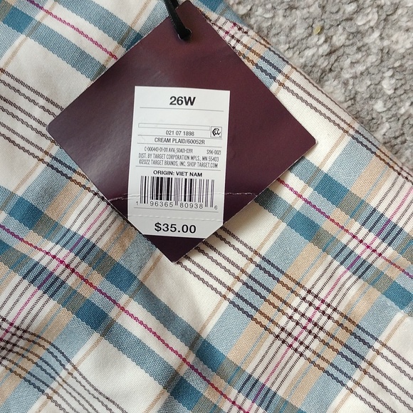 Women's plus size Ava and Viv spring colored plaid dress pants size 26w NWT - Picture 5 of 9